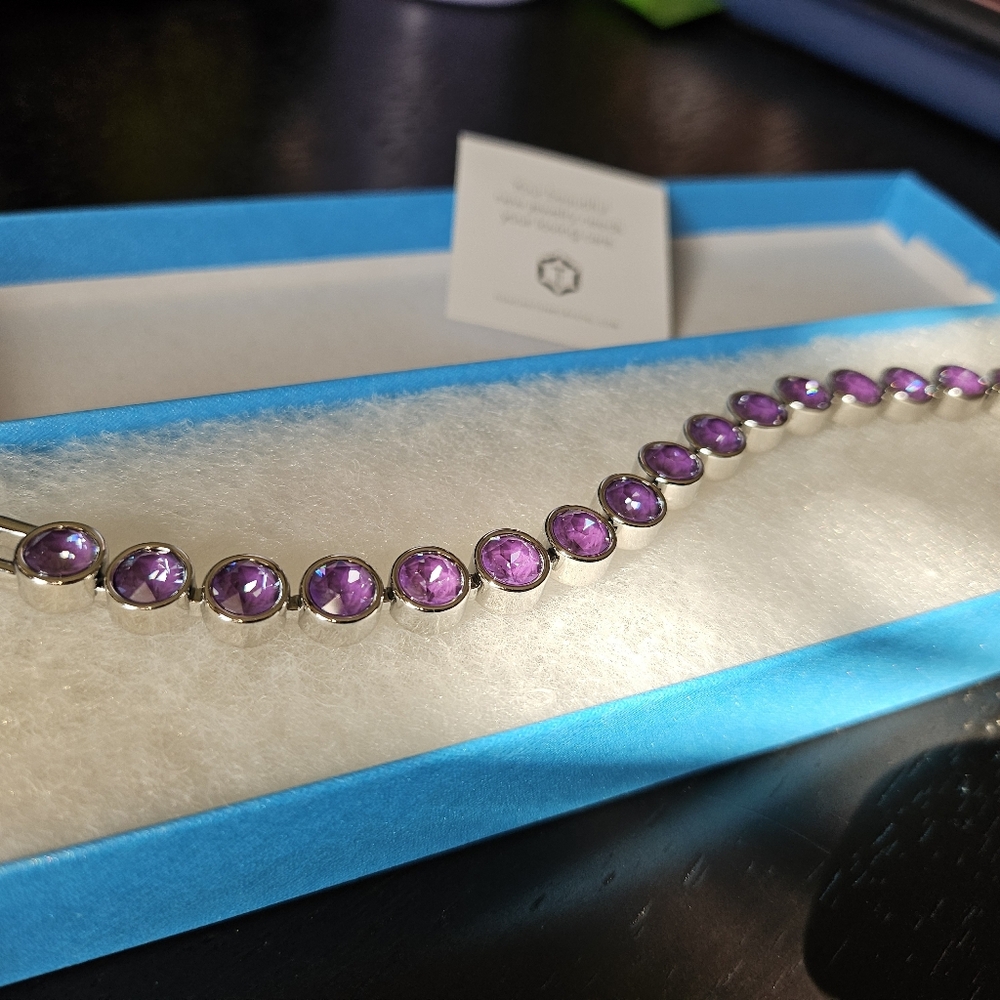Touchstone Crystal Purple Ignite Ice Braclet New In Box - Picture 4 of 12